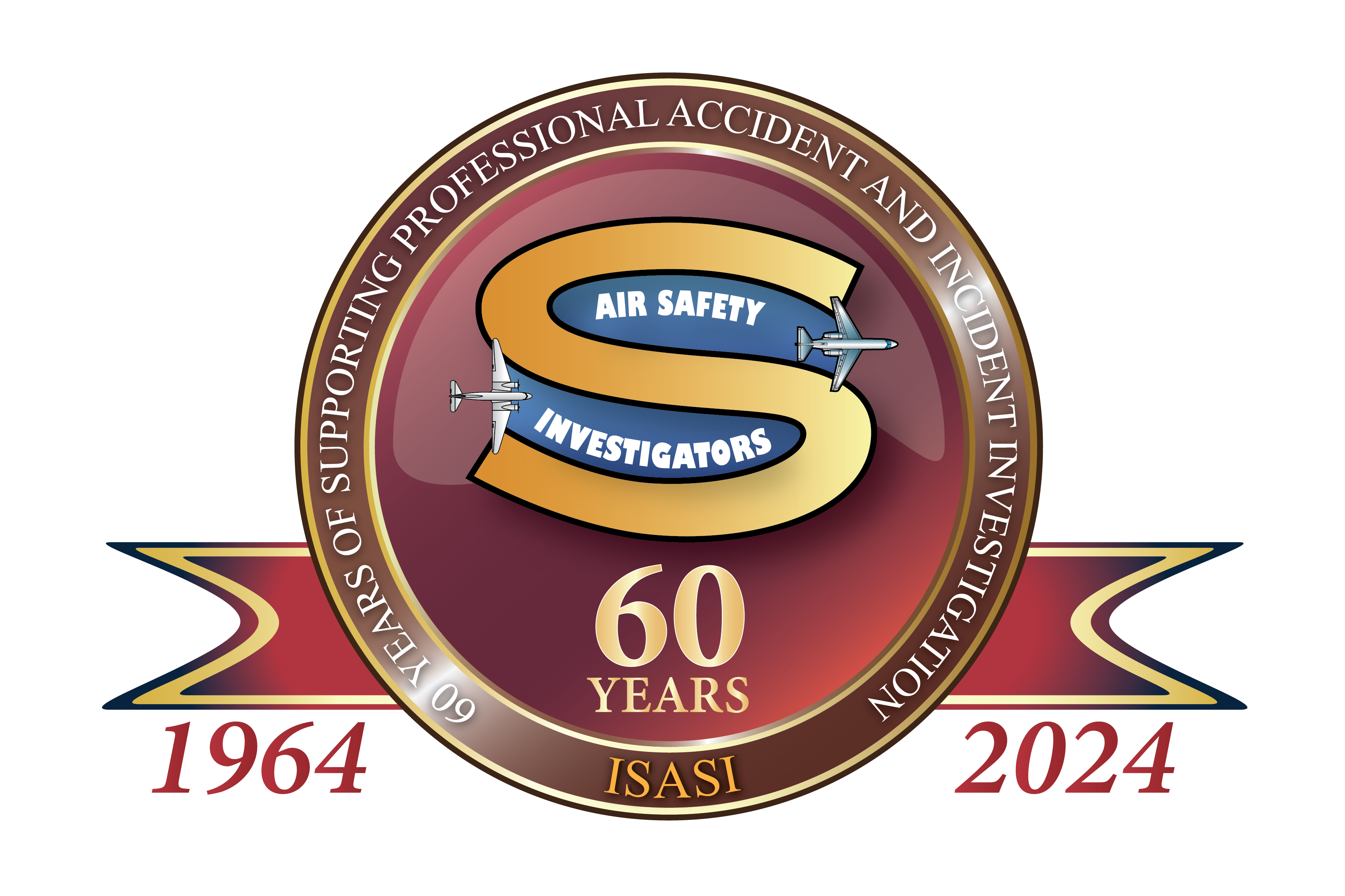 International Society of Air Safety Investigators 60th Anniversary logo